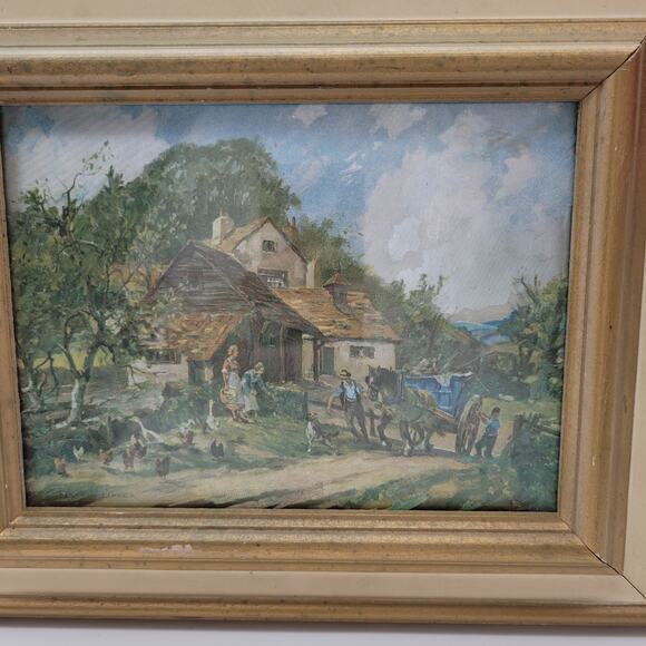 Pair MCM Framed Foil‎ Art Prints - Picture 3 of 10